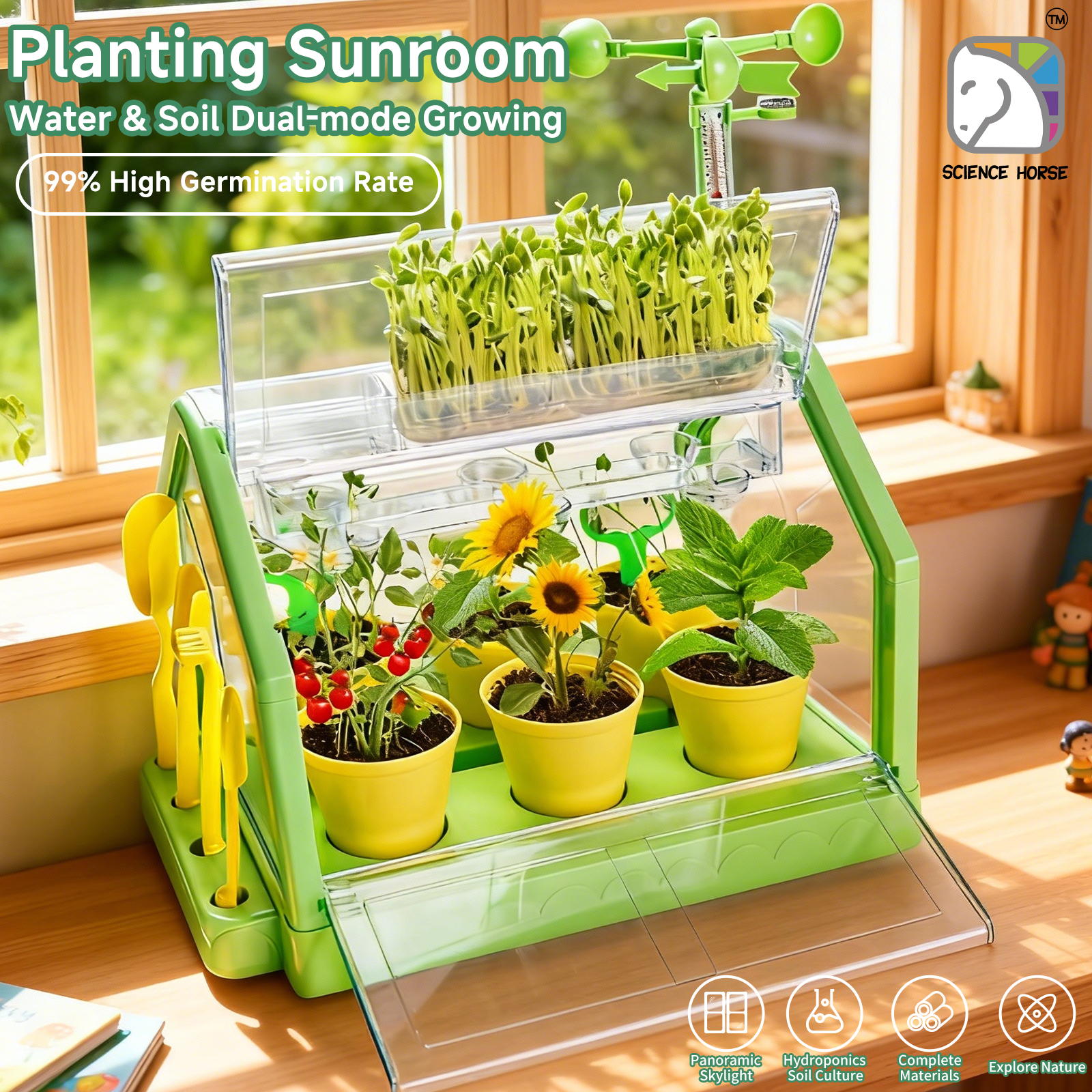 Science Nature - SCIENCE HORSE DIY Plant Greenhouse Kit,