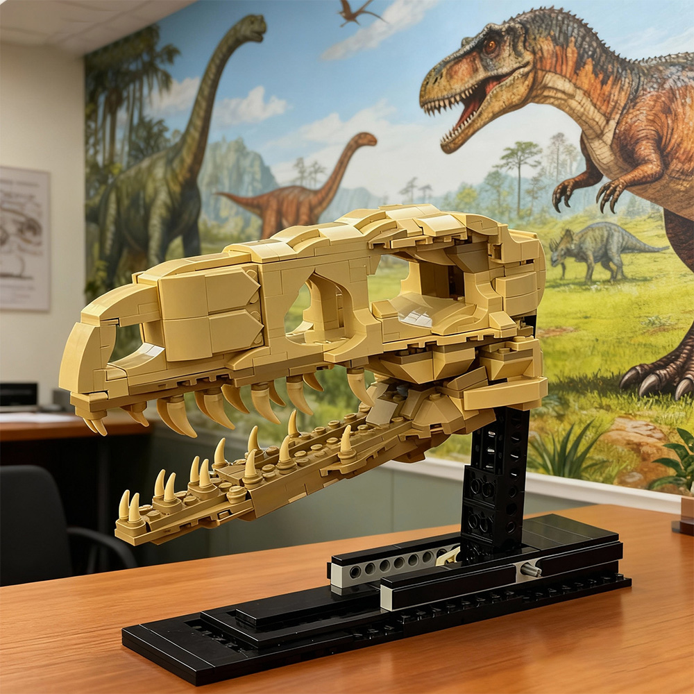 MOC Velociraptor Fossil Skull  - Fossil Replica Display incelemesi ve fiyatı