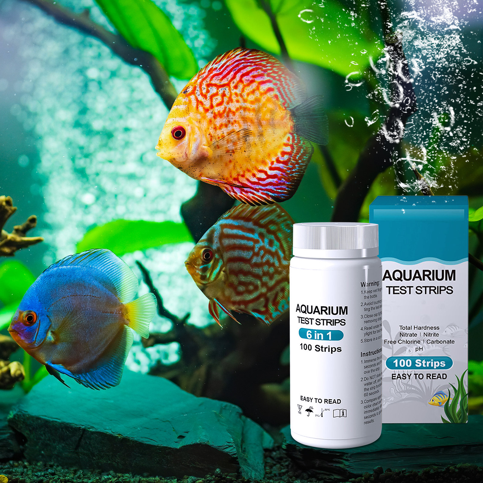 100pcs 6-in-1 Water Quality Te - Ph Strip Test incelemesi ve fiyatı