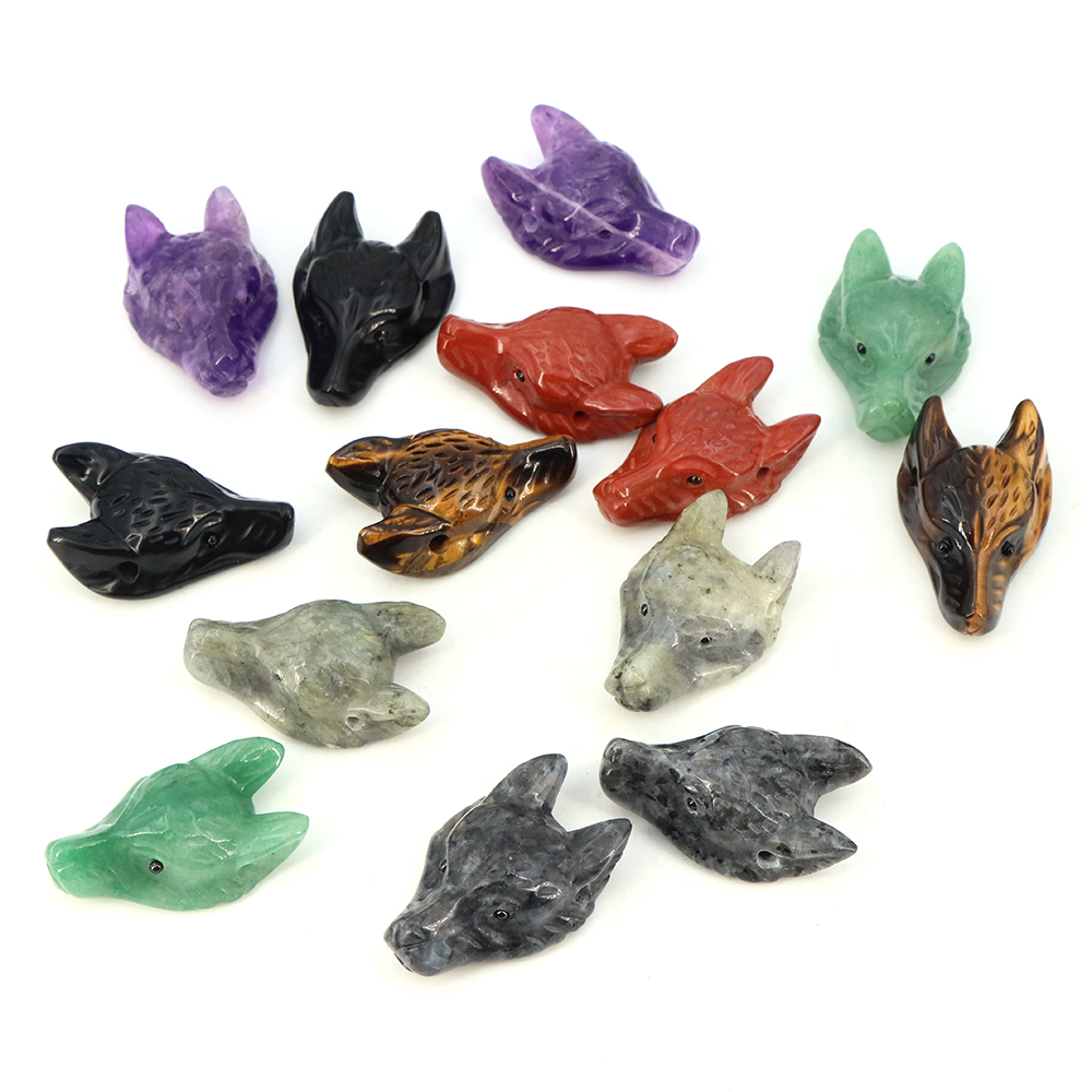 40mm Wolf Head Stone Pendant N - Science Nature incelemesi ve fiyatı