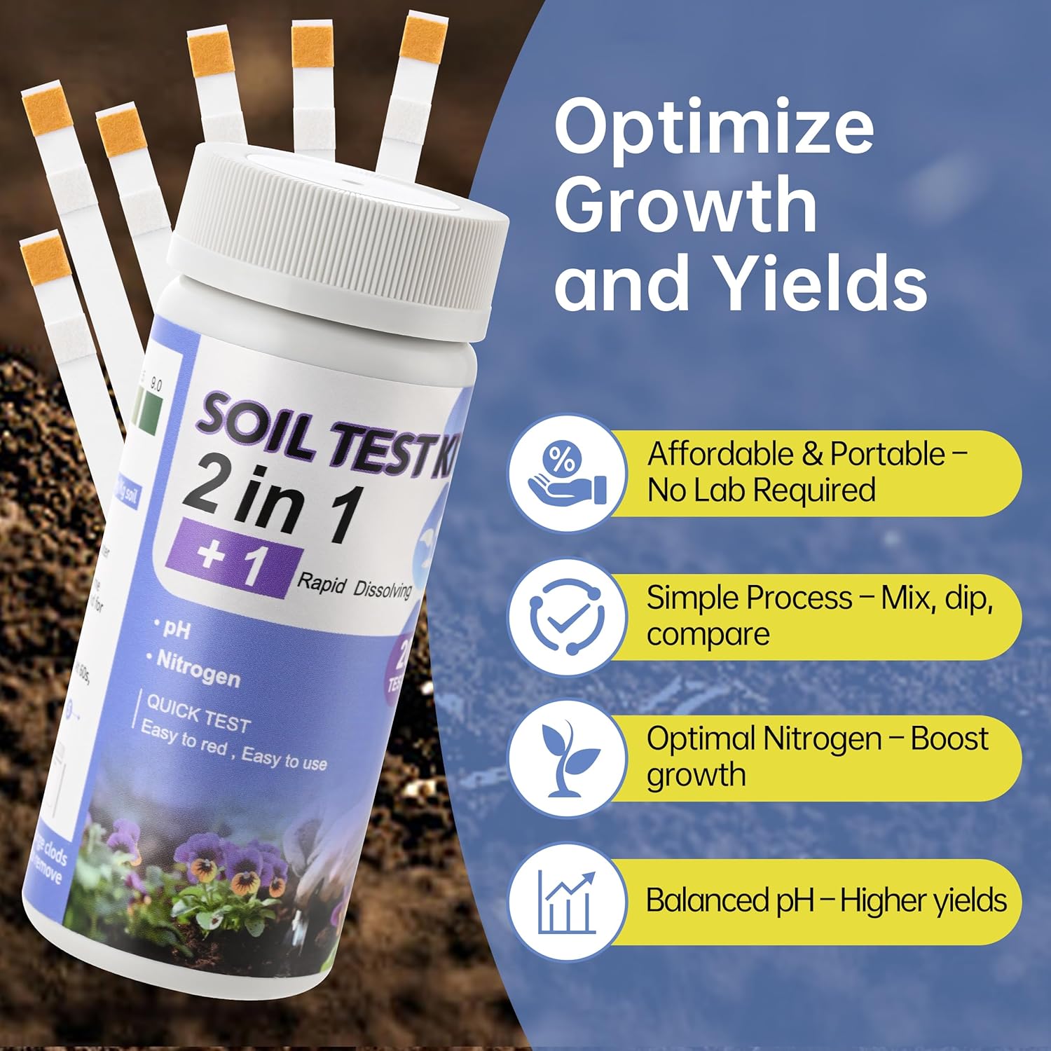 Soil Test Kit pH & Nitrogen Te - Ph Strip Test incelemesi ve fiyatı